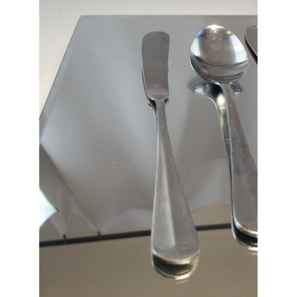 Rogers Co Stainless Korea Butter Table Spoons & Knives Silverware Flatware 4pcs - Picture 2 of 9